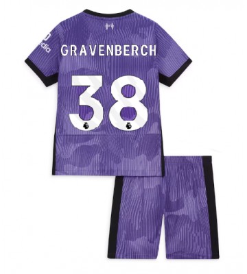 Liverpool Ryan Gravenberch #38 Replica Third Stadium Kit for Kids 2023-24 Short Sleeve (+ pants)